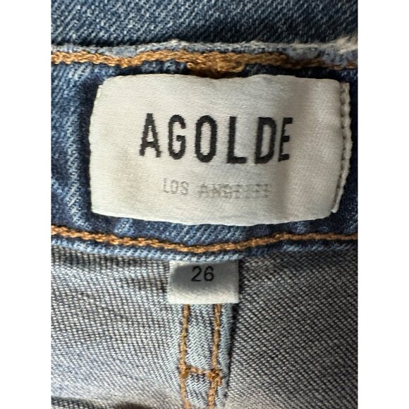 Agolde Womens Vintage High Rise Bootcut Jeans Size 26 Medium Wash Organic Cotton - Picture 2 of 9